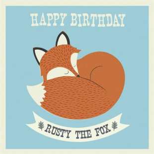 REX - CARTE BIRTHDAY FOX