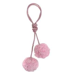 MOUCHE - POMPOM TULLE ROSE & ARGENT GM