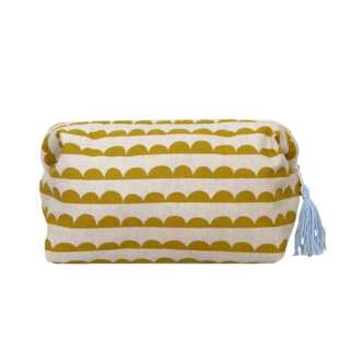 BLOSSOM - TROUSSE DE TOILETTE MOUTARDE ET CREME