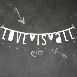 A LITTLE LOVELY COMPANY - GUIRLANDE DE LETTRES - BLANC