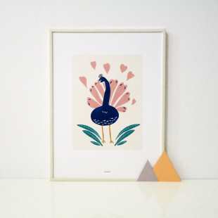 SEASON PAPER - AFFICHE PEACOCK IN LOVE