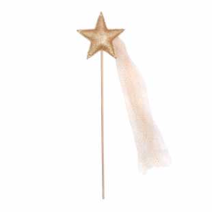 MOUCHE - BAGUETTE ÉTOILE PAILLETTES CUIVRE AVEC TULLE