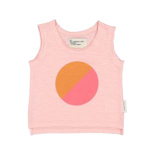 PIUPIUCHICK - TEE SHIRT SANS MANCHES PINK MULTICOLOR