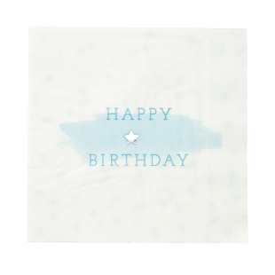 TALKING TABLE - SERVIETTE HAPPY BIRTHDAY BLEU