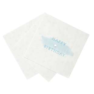 TALKING TABLE - SERVIETTE HAPPY BIRTHDAY BLEU