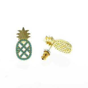 7 BIS - BO ANANAS DORÉ STRASSÉ TURQUOISE