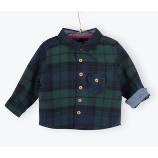 ARSÈNE ET LES PIPELETTES - CHEMISE BÉBÉ CHECK VERT