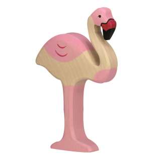 HOLZTIGER - ANIMAUX EN BOIS FLAMANT ROSE