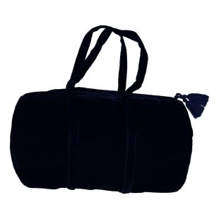 LOUIS LOUISE - BAG VELOURS MARINE POMPOM