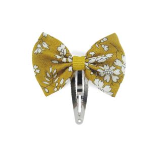 LUCIOLE ET PETIT POIS - BARETTE RUBAN LIBERTY CAPEL MOUTARDE