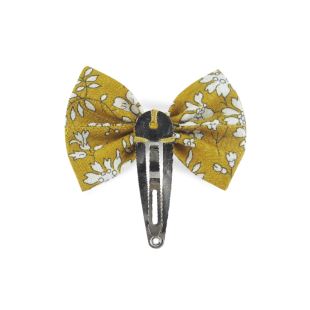 LUCIOLE ET PETIT POIS - BARETTE RUBAN LIBERTY CAPEL MOUTARDE