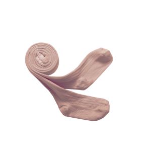 COLLÉGIEN - COLLANTS BÉBÉ À CÔTES VIEUX ROSE