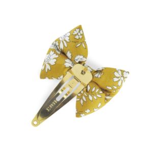 LUCIOLE ET PETIT POIS - BARETTE NOEUD PAPILLON LIBERTY CAPEL MOUTARDE