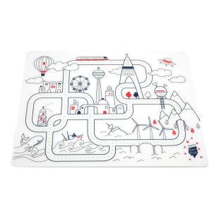 SUPERPETIT - SET DE TABLE À COLORIER CITY AVENTURE