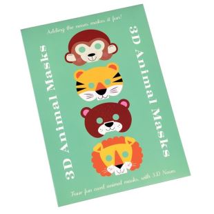 REX - SET 4 MASQUES ANIMAUX 3D