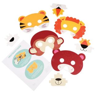 REX - SET 4 MASQUES ANIMAUX 3D