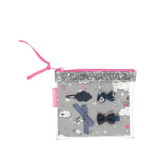 LUCIOLE ET PETIT POIS - POCHETTE S BLEU