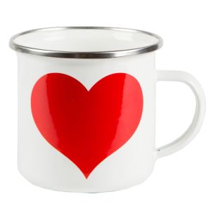 J'AIME - MUG MÉTAL COEUR ROUGE