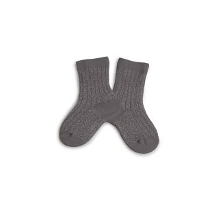 COLLÉGIEN - CHAUSSETTES FEMME CÔTES LUREX FEMME BRUN DE TERRE