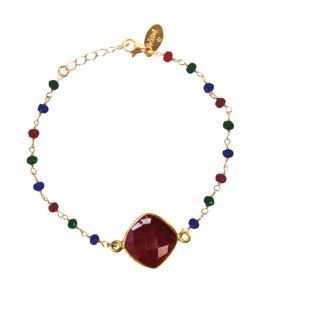 NILAÏ - BRACELET PIERRE NEW PRÉCIEUSE QUARTZ RUBIS