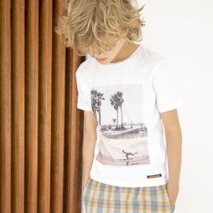 FINGER IN THE NOSE - TEE SHIRT DALTON WHITE SUMMER SKATE