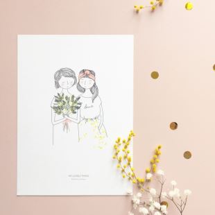 MY LOVELY THING - AFFICHE SOEURS MIMOSA - A3