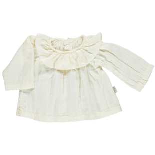 POUDRE ORGANIC - BLOUSE COL VOLANT SAPIN