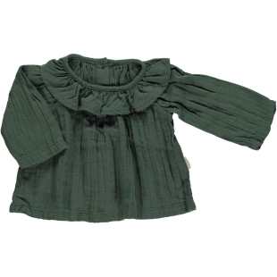 POUDRE ORGANIC - BLOUSE COL VOLANT SAPIN