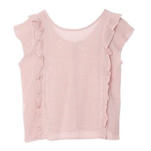 EMILE & IDA - LIGNE FEMME - BLOUSE VICHY TERRACOTTA