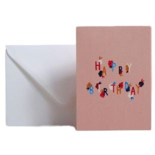 SEASON PAPER - CARTE BLOOM BIRTHDAY "HAPPY BIRTHDAY"
