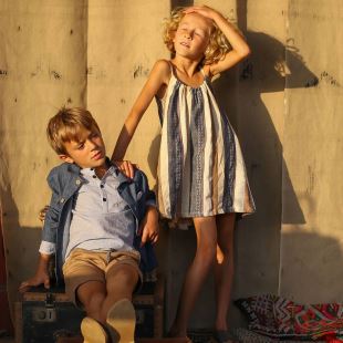 ARSÈNE ET LES PIPELETTES - BERMUDA GABARDINE BEIGE