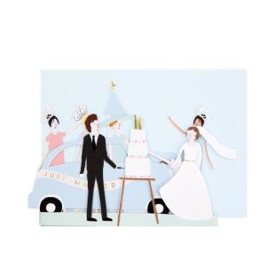 MERI MERI - Carte accordéon - Just Married 