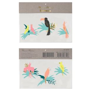 MERI MERI - Tatouages oiseaux tropicaux