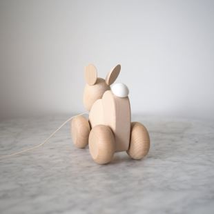 SARAH & BENDRIX - LAPIN - JOUET EN BOIS À TIRER