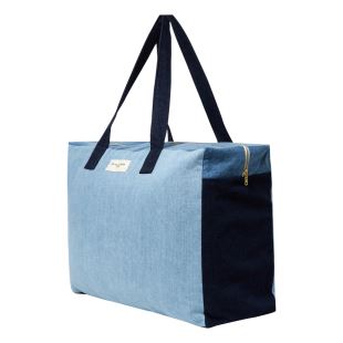 Rive droite - SAC 24H CÉLESTIN - DENIM PATCHWORK