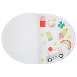 MERI MERI - CAHIER DE DESSIN ET STICKERS - ARC EN CIEL