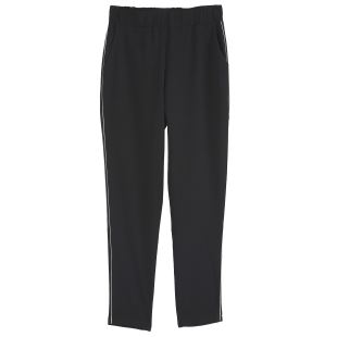 EMILE & IDA - LIGNE FEMME - PANTALON NOIR & BIAIS OR