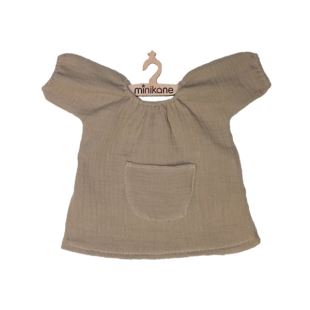 MINIKANE - ROBE POUR POUPÉE JEANNE - CHÂTAIGNE