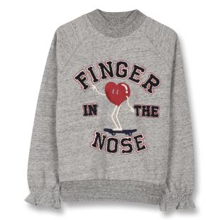 FINGER IN THE NOSE - SWEAT MILLIE HEATHER GREY COLLEGE HEART