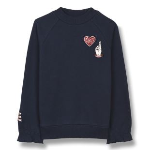 FINGER IN THE NOSE - SWEAT MILLIE SAILOR BLUE BADGES