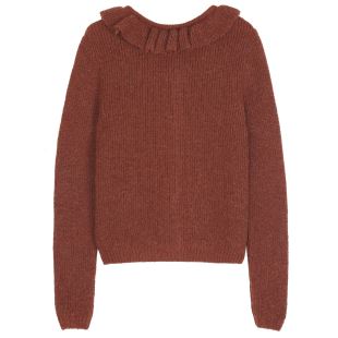 EMILE & IDA - LIGNE FEMME - PULL COL - ROUILLE