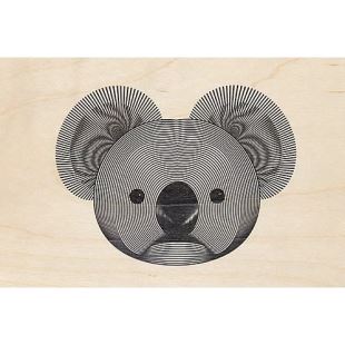 WOODHI - CARTE POSTALE EN BOIS KOALA