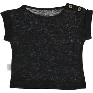 POUDRE ORGANIC - TEE SHIRT BOURRACHE LIN - PIRATE BLACK