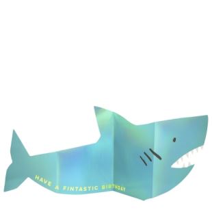 MERI MERI - Carte anniversaire à déplier - Requin