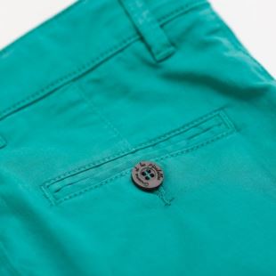 ARSENE ET LES PIPELETTES - PANTALON EN GABARDINE STRETCH VERT EMERAUDE