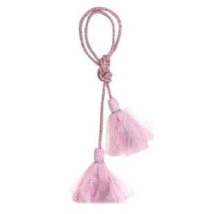 MOUCHE - GLAND TULLE ROSE & ARGENT 