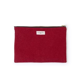 Rive droite - POCHETTE ZIPPÉE BARBETTE N°2 - RED VIBRANT