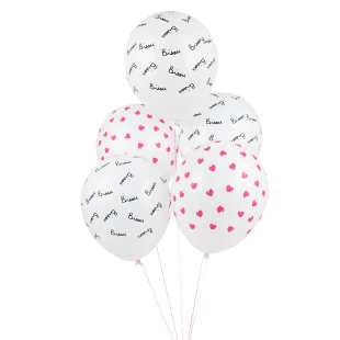 MY LITTLE DAY - 5 BALLONS COEUR & "BISOU" DE MATHILDE CABANAS