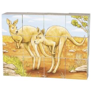 J'AIME - Puzzle de cubes, animaux australiens