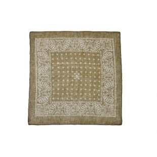 SOEUR - BANDANA KAKI DESSIN BLANC